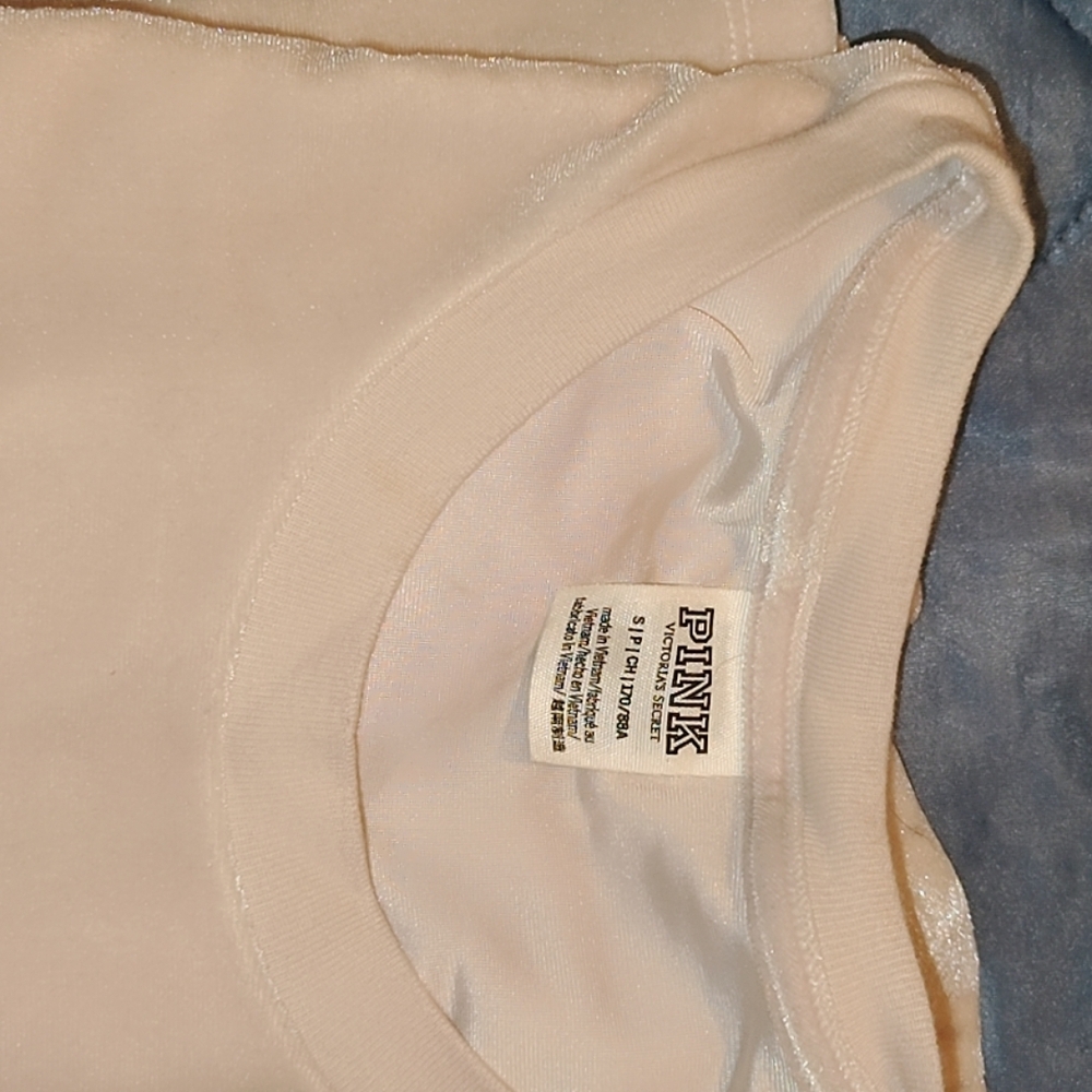 Victoria's Secret Light Liliac Cream Velour Top